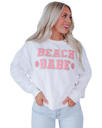 Thumbnail for Azura Exchange BEACH BABE Slogan Graphic Sweatshirt - L