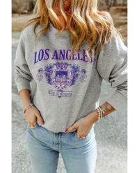 Thumbnail for Azura Exchange LOS ANGELES Graphic Crew Neck Sweatshirt - L