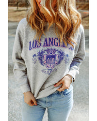 Thumbnail for Azura Exchange LOS ANGELES Graphic Crew Neck Sweatshirt - L