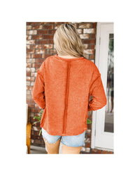 Thumbnail for Azura Exchange Exposed Seamed High Low Raw Edge Sweatshirt - M