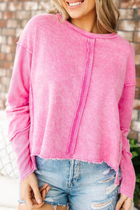 Thumbnail for Azura Exchange High Low Raw Edge Sweatshirt - L