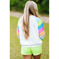 Thumbnail for Azura Exchange Color Block Sequin Raglan Sleeve Sweatshirt - L