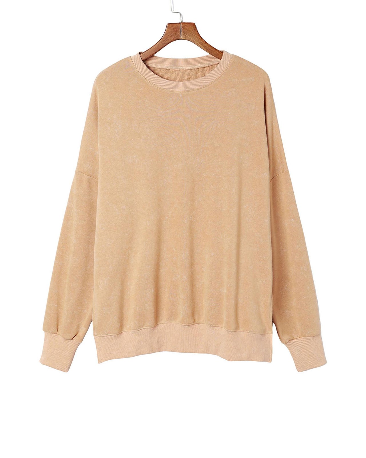 Azura Exchange Oversized Khaki Drop Shoulder Sweatshirt - L