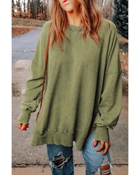 Thumbnail for Azura Exchange Oversized Ribbed Trim Sweatshirt - L