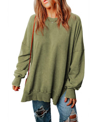 Thumbnail for Azura Exchange Oversized Ribbed Trim Sweatshirt - L