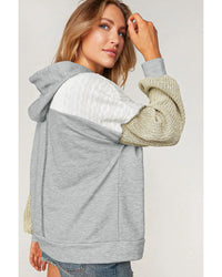 Thumbnail for Azura Exchange Colorblock Patchwork Pullover Hoodie - L