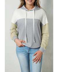 Thumbnail for Azura Exchange Colorblock Patchwork Pullover Hoodie - L