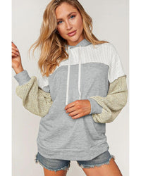 Thumbnail for Azura Exchange Colorblock Patchwork Pullover Hoodie - L