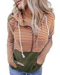 Thumbnail for Azura Exchange Color Block Patchwork Thumbhole Sleeve Hoodie - L