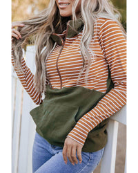 Thumbnail for Azura Exchange Color Block Patchwork Thumbhole Sleeve Hoodie - M