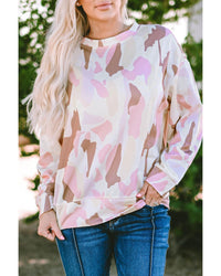 Thumbnail for Azura Exchange Relaxed Geometric Print Crewneck Sweatshirt - L