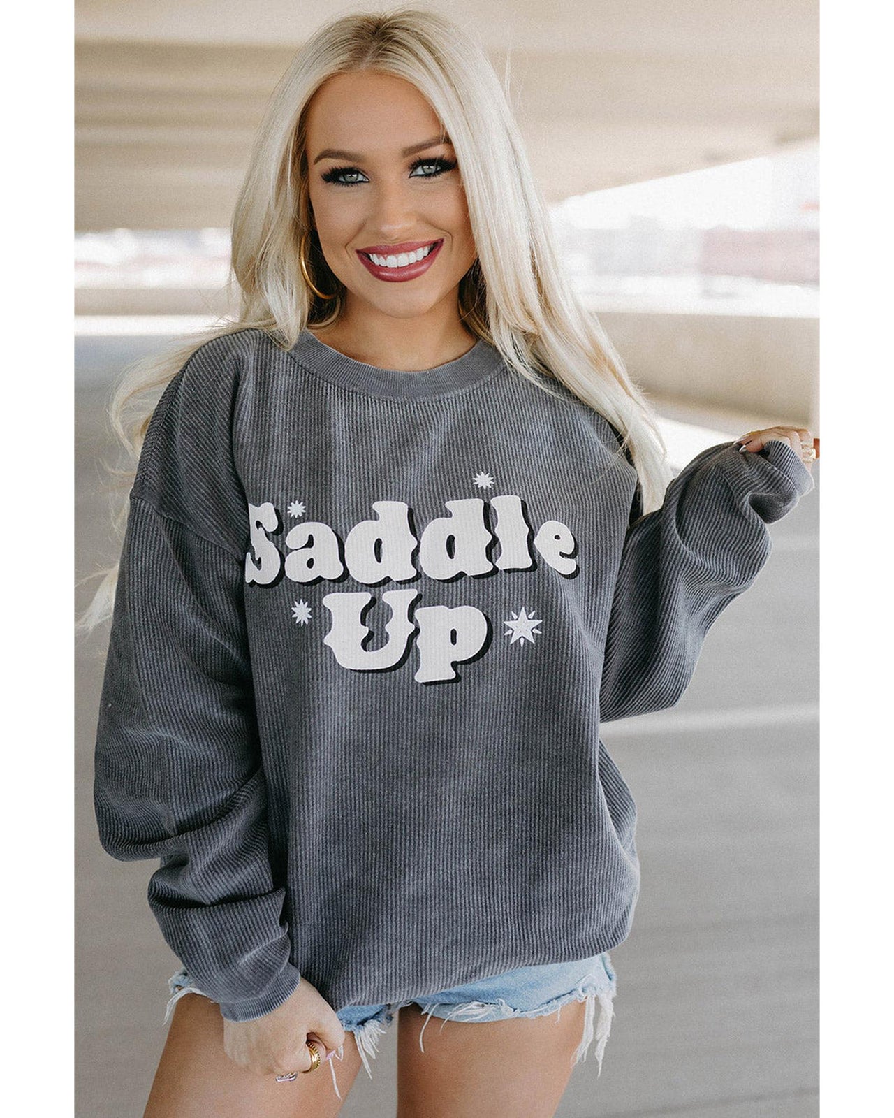 Azura Exchange Saddle Up Graphic Sweatshirt - L