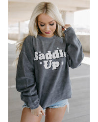 Thumbnail for Azura Exchange Saddle Up Graphic Sweatshirt - L