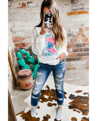 Thumbnail for Azura Exchange LONG LIVE COWBOY WILD WEST Sweatshirt - L