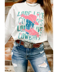 Thumbnail for Azura Exchange LONG LIVE COWBOY WILD WEST Sweatshirt - L