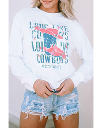 Thumbnail for Azura Exchange LONG LIVE COWBOY WILD WEST Sweatshirt - L