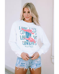 Thumbnail for Azura Exchange LONG LIVE COWBOY WILD WEST Sweatshirt - L