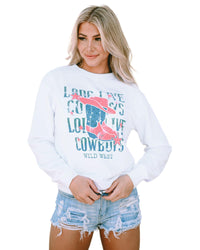 Thumbnail for Azura Exchange LONG LIVE COWBOY WILD WEST Sweatshirt - L