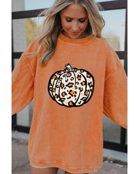 Thumbnail for Azura Exchange Leopard Graphic Corded Sweatshirt - 2XL