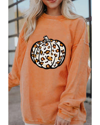 Thumbnail for Azura Exchange Leopard Graphic Corded Sweatshirt - 2XL