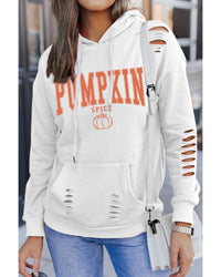 Thumbnail for Azura Exchange Pumpkin Spice Distressed Hoodie - 2XL