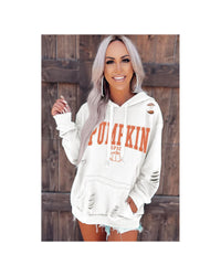 Thumbnail for Azura Exchange Pumpkin Spice Distressed Hoodie - 2XL