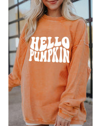 Thumbnail for Azura Exchange HELLO PUMPKIN Graphic Corded Sweatshirt - 2XL