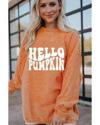 Thumbnail for Azura Exchange HELLO PUMPKIN Graphic Corded Sweatshirt - 2XL