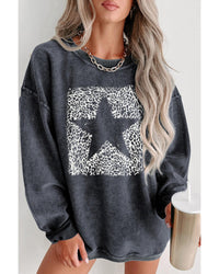 Thumbnail for Azura Exchange Leopard Star Graphic Corded Sweatshirt - 2XL