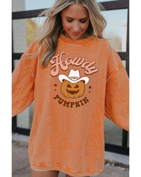 Thumbnail for Azura Exchange Howdy Pumpkin Halloween Graphic Sweatshirt - 2XL