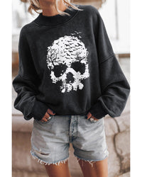 Thumbnail for Azura Exchange Scenery Skull Halloween Graphic Sweatshirt - S