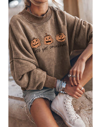 Thumbnail for Azura Exchange Lets Get Smashed Halloween Pumpkin Graphic Sweatshirt - L