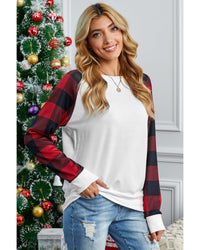 Thumbnail for Azura Exchange Long Sleeve Buffalo Plaid Sweatshirt - M