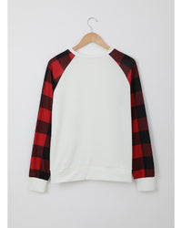 Thumbnail for Azura Exchange Long Sleeve Buffalo Plaid Sweatshirt - M