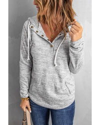 Thumbnail for Azura Exchange Buttoned Casual Hoodie with Pocket Design - XL