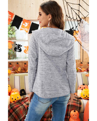 Thumbnail for Azura Exchange Buttoned Casual Hoodie with Pocket Design - XL