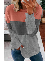 Thumbnail for Azura Exchange Gray Contrast Stitching Sweatshirt with Slits - XL