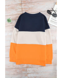 Thumbnail for Azura Exchange Colorblock Sweatshirt with Contrast Stitching and Slits - L