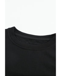 Thumbnail for Azura Exchange Black Contrast Stitching Sweatshirt with Slits - L