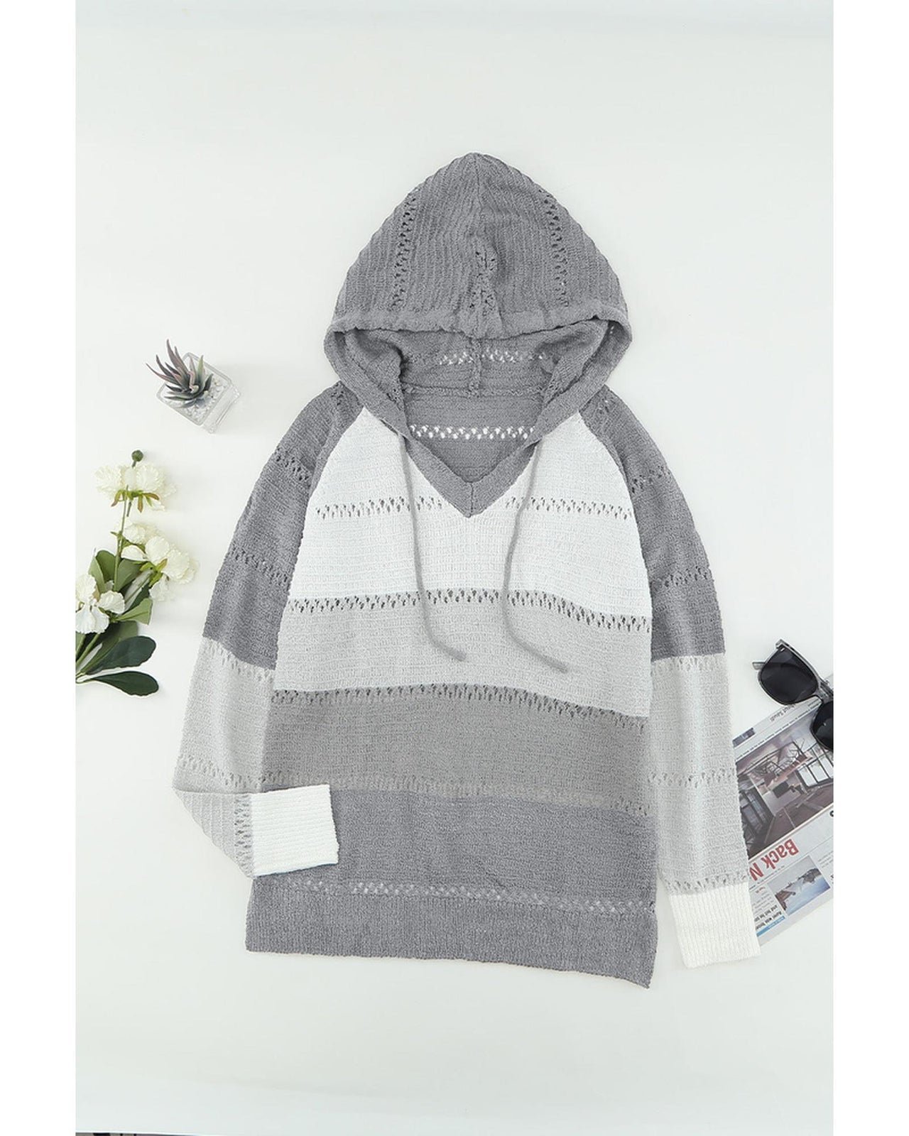 Azura Exchange Knitted Hoodie for Beach Bonfires - S