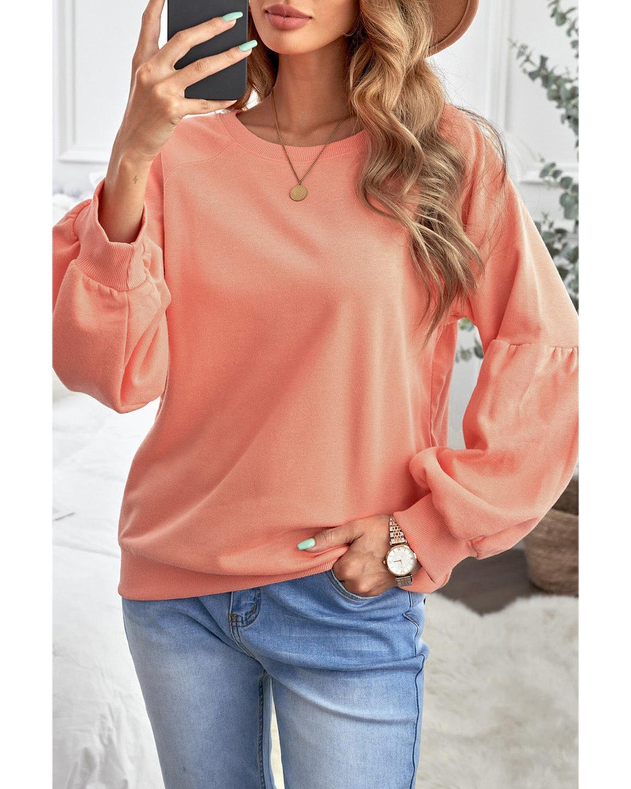 Azura Exchange Patchwork Sleeve Pullover Sweatshirt - XL