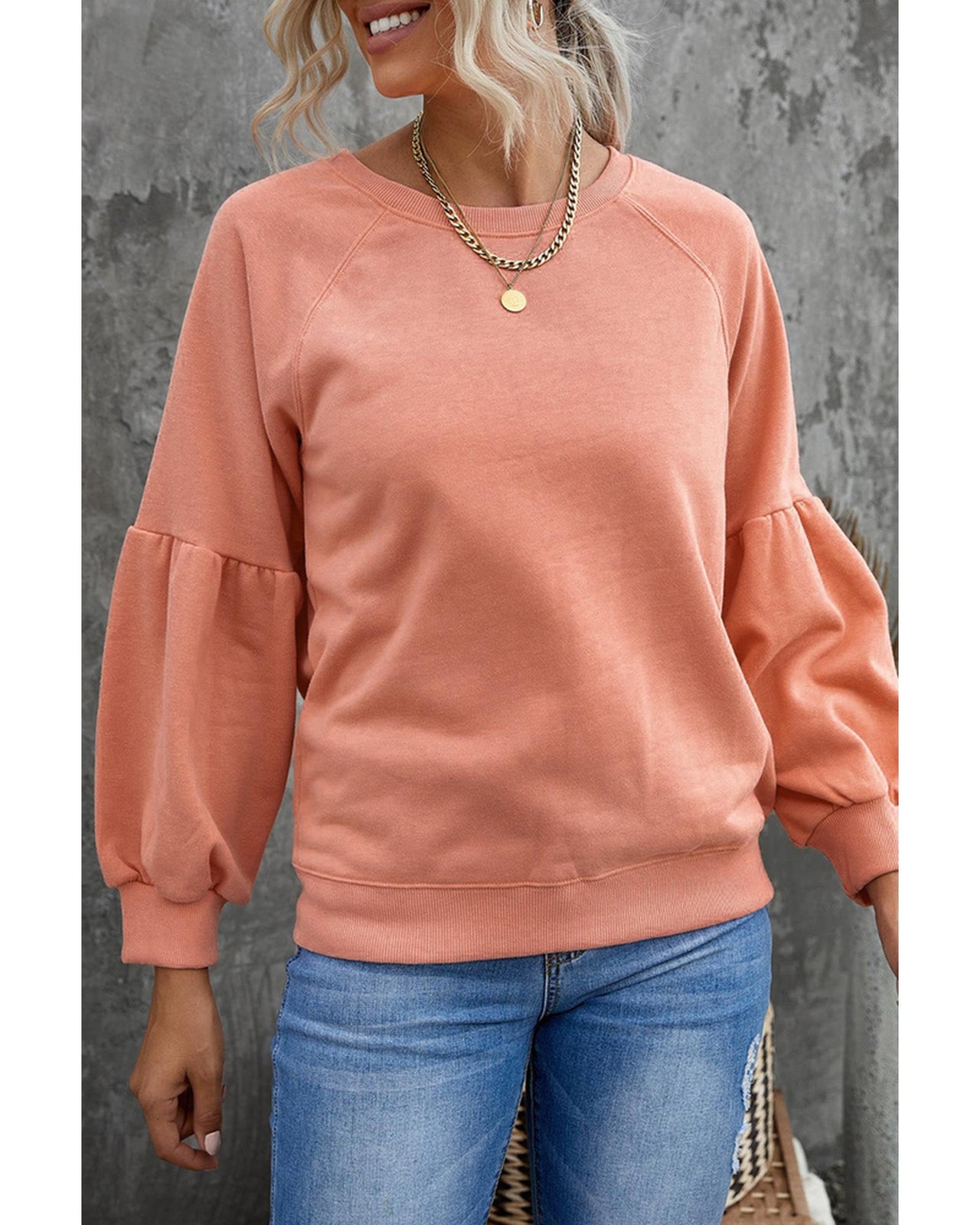 Azura Exchange Patchwork Sleeve Pullover Sweatshirt - XL