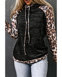 Thumbnail for Azura Exchange Leopard Contrast Hoodie - L