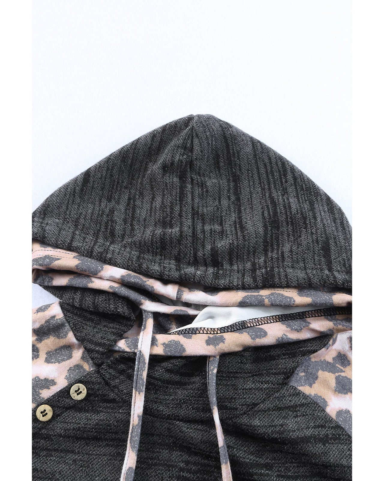 Azura Exchange Leopard Contrast Hoodie - L