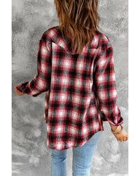 Thumbnail for Azura Exchange Plaid Shacket with Buttons Pockets - L