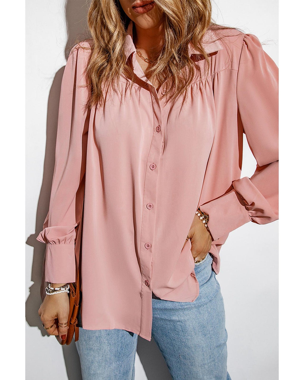 Azura Exchange Loose Long Sleeve Shirt - L