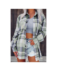 Thumbnail for Azura Exchange Plaid Button Up Patch Pocket Shirt - L