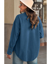 Thumbnail for Azura Exchange Button Pocket Corduroy Shirt - 3XL