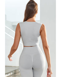 Thumbnail for Azura Exchange Ribbed Sleeveless Gym Top with Joint Straps - L