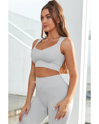 Thumbnail for Azura Exchange Ribbed Sleeveless Gym Top with Joint Straps - L